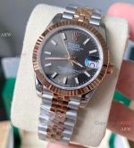 Swiss Faux Rolex Datejust 31 mm Gray Dial Bracelet with lumen